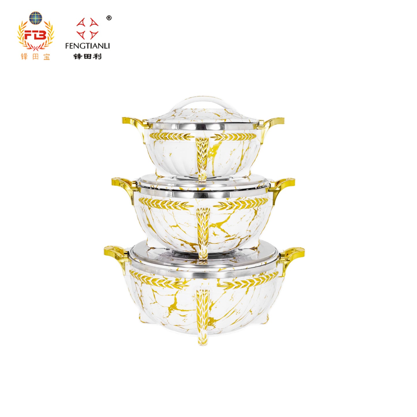 Luxry food warmer sets 3PCS  lunch box casserole