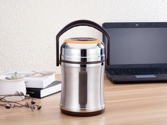 Stainless Steel Double-Layer Insulated Pot with Multi-Use Lid